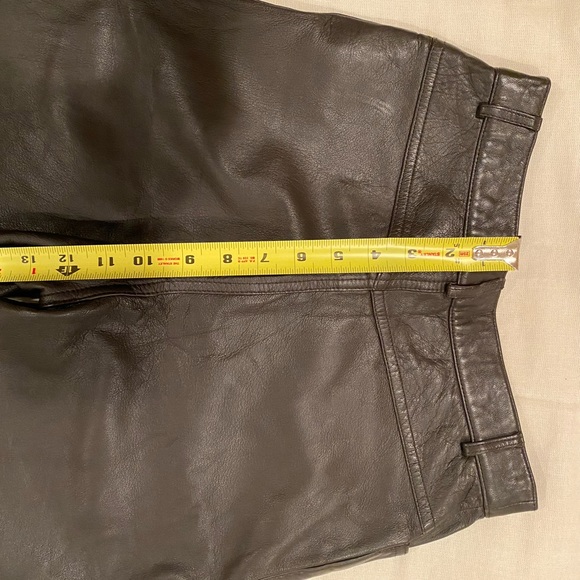 Leather pants size 6 chocolate brown color - Picture 8 of 8